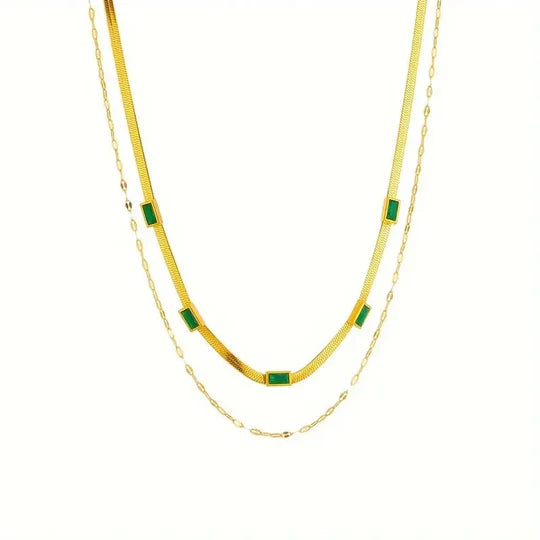 Retro gold two-layer necklace Sorella Gem