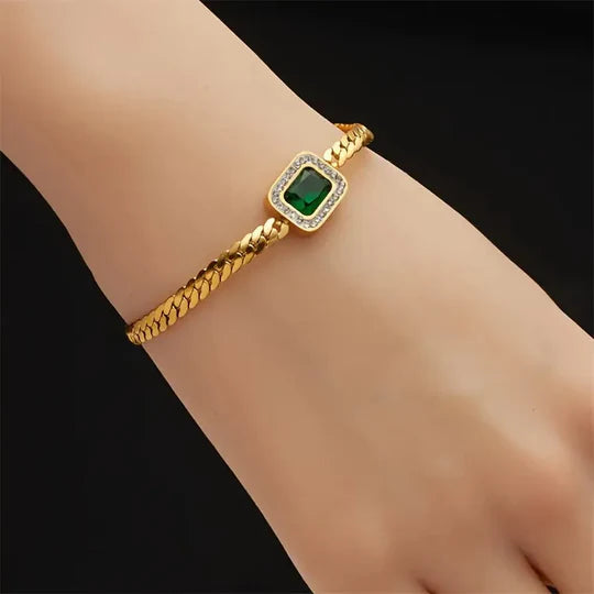 Ioanna Green Bracelet with Emerald