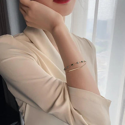 Bracelet with double charm