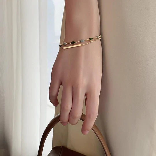 Bracelet with double charm