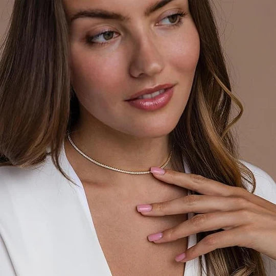 Gold gemstone necklace