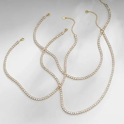 Gold gemstone necklace