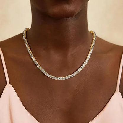 Gold gemstone necklace