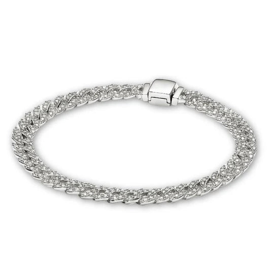 Wide gold Cuban bracelet