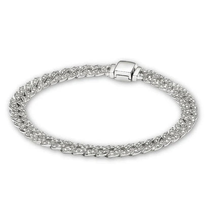 Wide gold Cuban bracelet