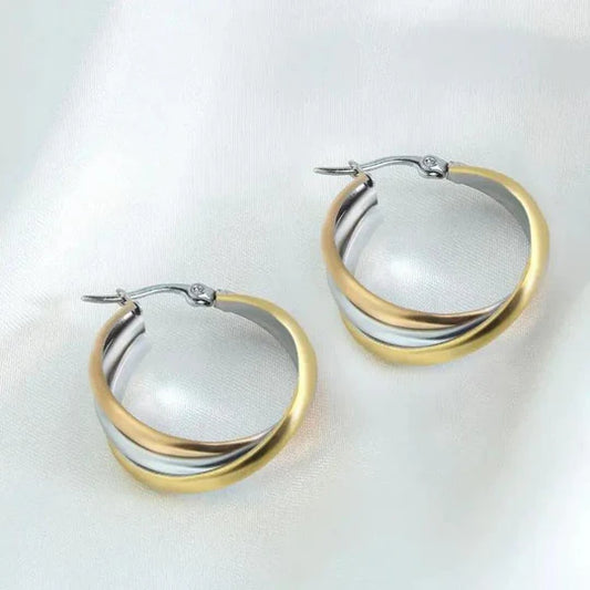Boho Earrings in Silver and Gold.