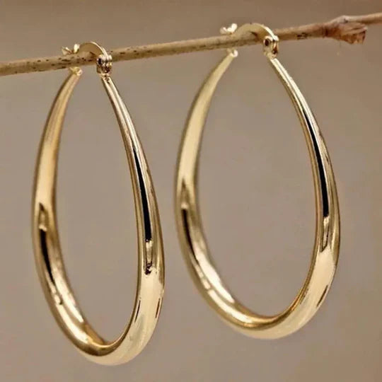 Retro gold hoop Earrings