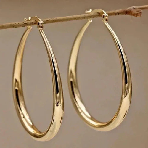 Retro gold hoop Earrings