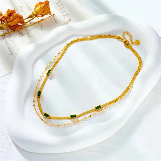 Retro gold two-layer necklace Sorella Gem