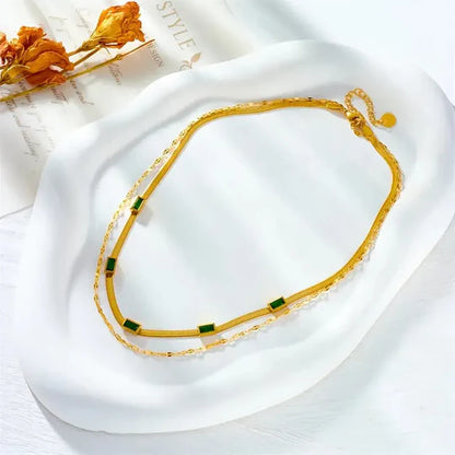 Retro gold two-layer necklace Sorella Gem