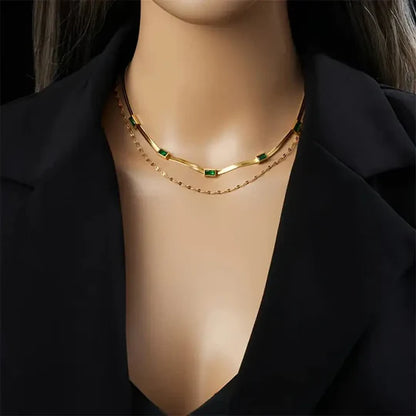 Retro gold two-layer necklace Sorella Gem