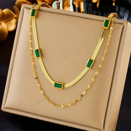 Retro gold two-layer necklace Sorella Gem