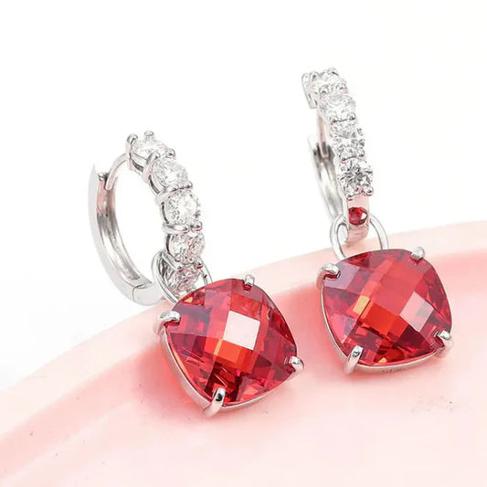 Ruby and Diamond Earrings